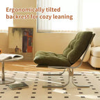 Oversized Modern Accent Chair for Living Room & Home Office - Chrome Metal Frame