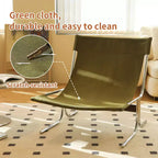 Oversized Modern Accent Chair for Living Room & Home Office - Chrome Metal Frame