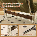 Oversized Modern Accent Chair for Living Room & Home Office - Chrome Metal Frame