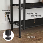 Meuble de rangement pour chaussures à 4 niveaux pour entrée, étagère à chaussures industrielle pouvant contenir 9 à 12 paires avec cadre en acier et étagères en tissu, marron rustique et noir
