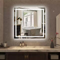 SUMERAIN 36x36 Wall Shatter-Proof Bathroom Mirror, Fog-Free ETL 90CRI Vanity Mirror Memory Function
