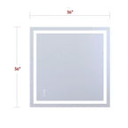 SUMERAIN Miroir de salle de bain mural incassable 36x36, miroir de courtoisie antibuée ETL 90CRI avec fonction mémoire