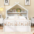GDFStudio Castillo Wooden House Bed with Storage Headboard Shelf