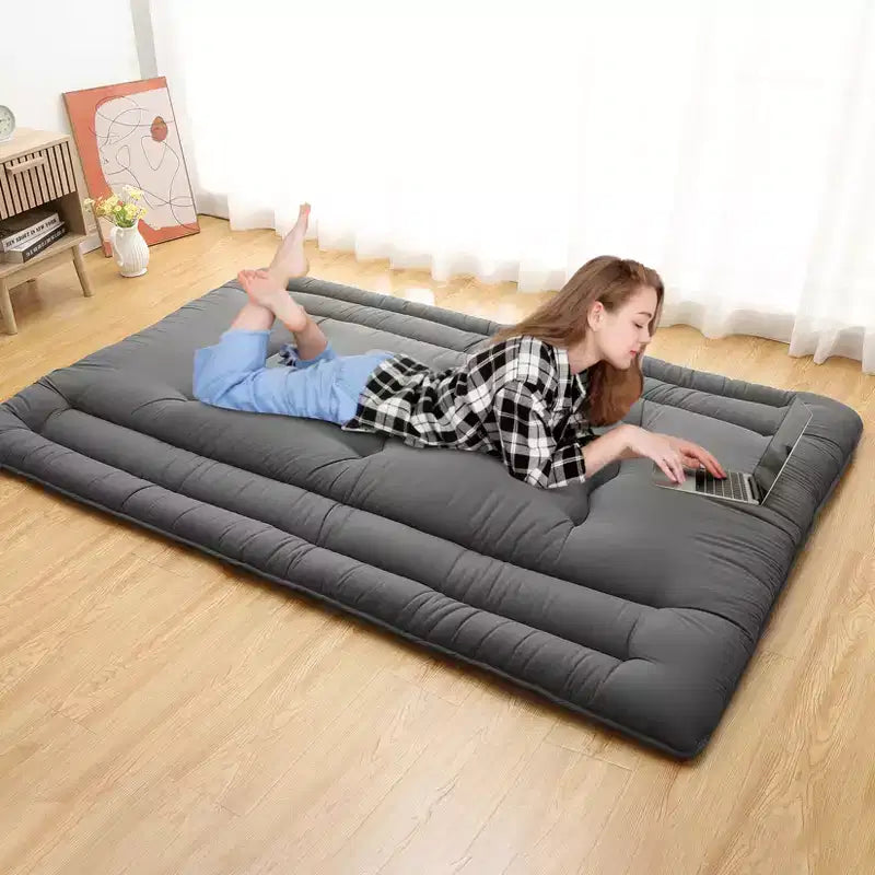 Matelas de sol portable enroulable, lit d'appoint futon japonais et matelas de camping pliable