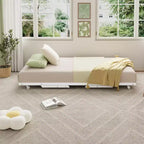 Lit gigogne escamotable simple avec roulettes verrouillables, cadre de lit pliant en métal robuste, peu encombrant pour salon, chambre, chambre d'amis, blanc