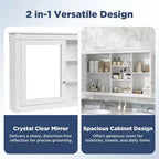 GDFStudio Jasiah 55 Armoire de toilette murale moderne 2-en-1 avec étagères réglables