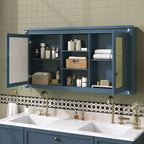 GDFStudio Jasiah 55 Armoire de toilette murale moderne 2-en-1 avec étagères réglables