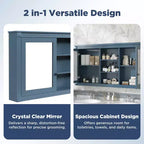 GDFStudio Jasiah 55 Armoire de toilette murale moderne 2-en-1 avec étagères réglables