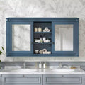 GDFStudio Jasiah 55 Modern Wall-Mounted 2-in-1 Mirror Cabinet with Adjustable Shelves
