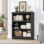 Bibliothèque à 2/3 niveaux, Étagère de style ferme avec tablettes réglables, Meuble de rangement ouvert et Design antidérapant pour Bureau, Bibliothèque et Salon