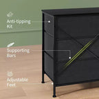 Commode 8 tiroirs et meuble TV, armoire de rangement à cadre métallique, organisateur de placard, montage facile, pour chambre, salon, couloir