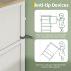Commode 8 tiroirs et meuble TV, armoire de rangement à cadre métallique, organisateur de placard, montage facile, pour chambre, salon, couloir