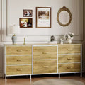 8-Drawer Dresser and TV Stand, Metal Frame Storage Cabinet, Closet Organizer, Easy Assembly, for Bedroom, Living Room, Hallway