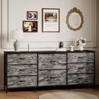 Commode 8 tiroirs et meuble TV, armoire de rangement à cadre métallique, organisateur de placard, montage facile, pour chambre, salon, couloir