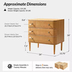 Noah Modern 26W 3-Drawer End Table Set of 2 with Solid Wood Legs Built-in Outlet|ART OF LIVING DESIGNS-OAK