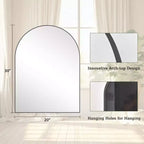 Miroir mural arqué avec cadre en métal - Miroirs de vanité de salle de bain pour la décoration intérieure