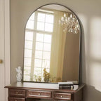 Miroir mural arqué avec cadre en métal - Miroirs de vanité de salle de bain pour la décoration intérieure