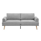 79.9 Canapé de salon, canapé 3 places avec pieds en bois d'hévéa, fauteuil de canapé pour maison/appartement, gris - ModernLuxe