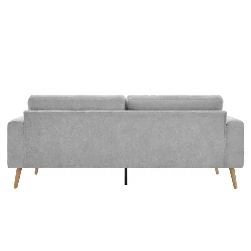 79.9 Canapé de salon, canapé 3 places avec pieds en bois d'hévéa, fauteuil de canapé pour maison/appartement, gris - ModernLuxe