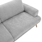 79.9 Canapé de salon, canapé 3 places avec pieds en bois d'hévéa, fauteuil de canapé pour maison/appartement, gris - ModernLuxe