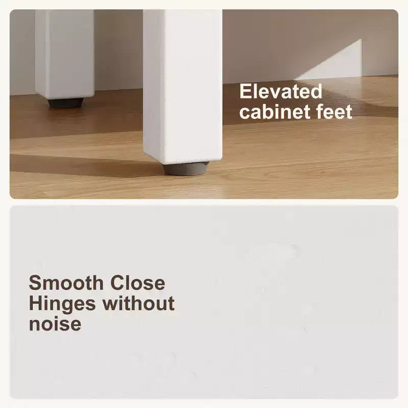 Meuble-lavabo de salle de bain moderne peu encombrant avec vasque - Meuble autonome en bois de 40 cm, poignée en métal, style rustique, montage facile