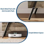 Meuble TV jusqu'à 60 pouces, Meuble TV moderne avec tiroirs de rangement et pieds en métal en forme de U, Console multimédia pour salon