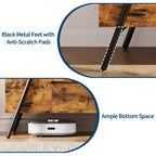 Meuble TV jusqu'à 60 pouces, Meuble TV moderne avec tiroirs de rangement et pieds en métal en forme de U, Console multimédia pour salon
