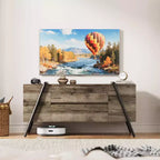 Meuble TV jusqu'à 60 pouces, Meuble TV moderne avec tiroirs de rangement et pieds en métal en forme de U, Console multimédia pour salon