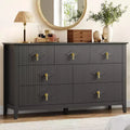 54 Wide Modern 7-Drawer Dresser with Metal Handles, Wooden Chest of Drawers & Storage Organizer for Bedroom, Living Room & Entryway