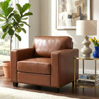 Christopher Knight Home Galen Modern Faux Leather Upholstered Armchair