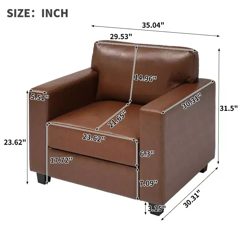 Christopher Knight Home Galen Modern Faux Leather Upholstered Armchair