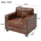 Christopher Knight Home Galen Modern Faux Leather Upholstered Armchair
