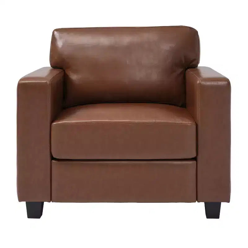 Christopher Knight Home Galen Modern Faux Leather Upholstered Armchair