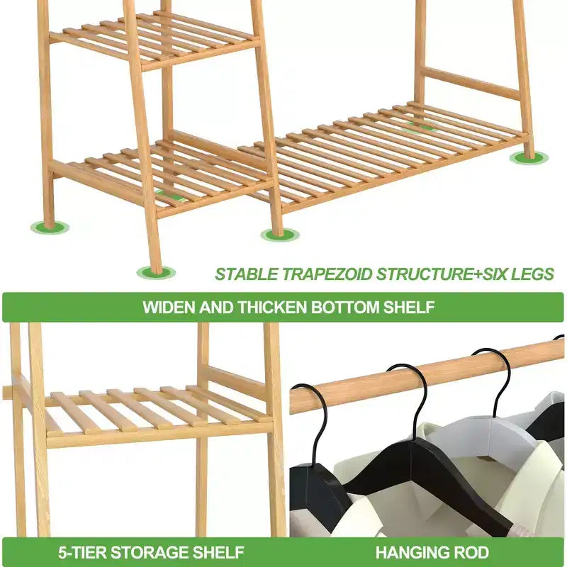 Portant à vêtements, cintre autoportant, étagères de rangement multiniveaux, porte-vêtements pour couloir, salon, chambre à coucher