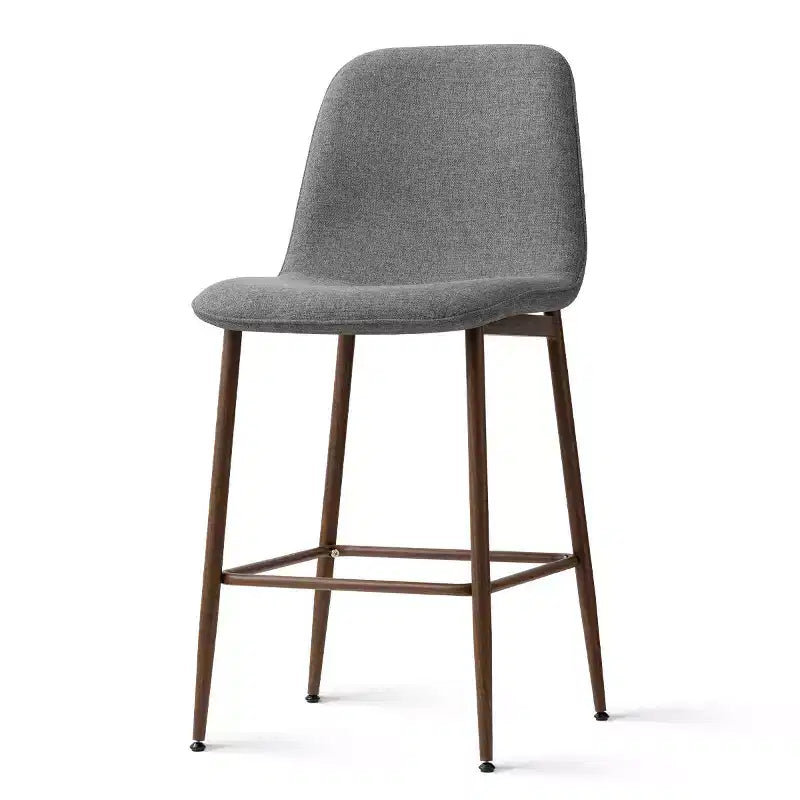 Lot de 3 tabourets de bar hauteur comptoir, tabourets d'îlot de cuisine rembourrés de 65 cm avec pieds en métal, chaises de bar à dossier incurvé pour salle à manger-Panipeachy
