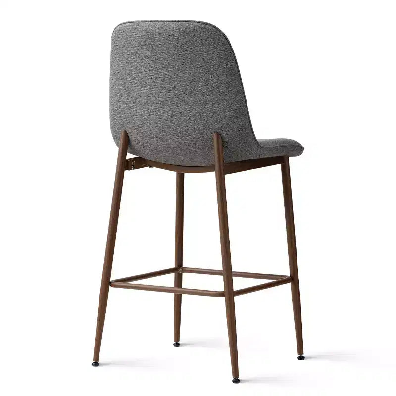 Lot de 3 tabourets de bar hauteur comptoir, tabourets d'îlot de cuisine rembourrés de 65 cm avec pieds en métal, chaises de bar à dossier incurvé pour salle à manger-Panipeachy