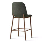 Lot de 3 tabourets de bar hauteur comptoir, tabourets d'îlot de cuisine rembourrés de 65 cm avec pieds en métal, chaises de bar à dossier incurvé pour salle à manger-Panipeachy