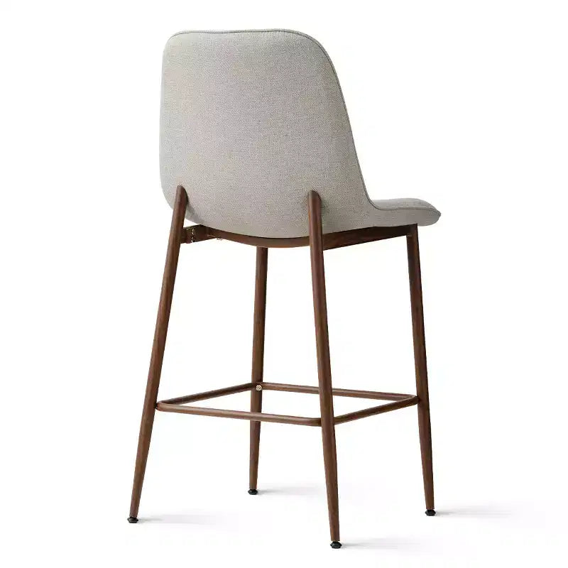 Lot de 3 tabourets de bar hauteur comptoir, tabourets d'îlot de cuisine rembourrés de 65 cm avec pieds en métal, chaises de bar à dossier incurvé pour salle à manger-Panipeachy