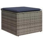 vidaXL 7 Piece Garden Sofa Set with Cushions Grey Poly Rattan