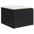 vidaXL Garden Sofa Set Black PE rattan Medium Modular Garden Sofa Set