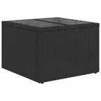 vidaXL Ensemble de canapés de jardin coussins noirs avec housses blanc crème