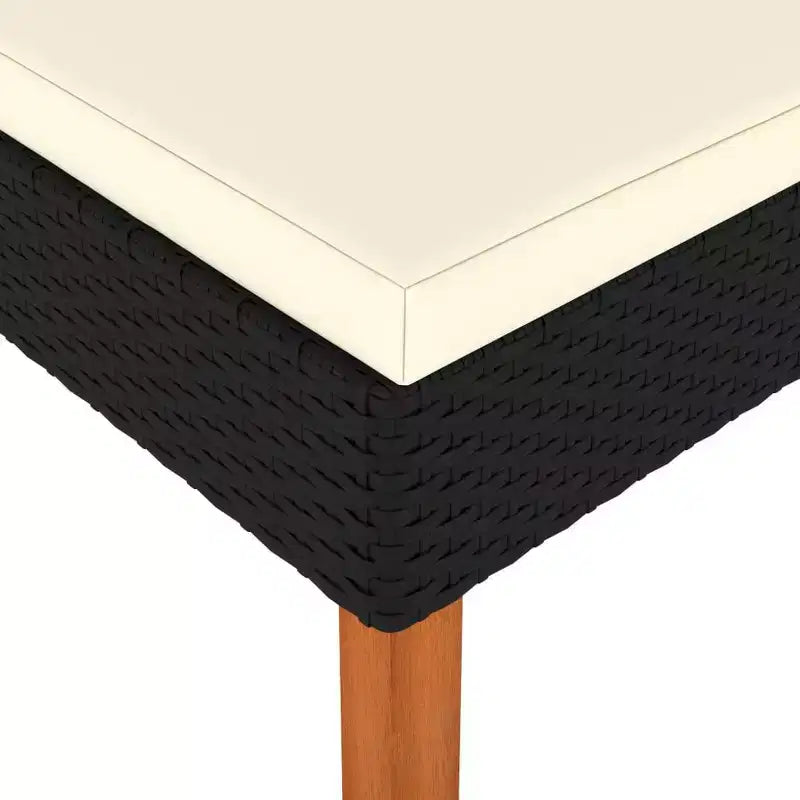 vidaXL Repose-pieds noir en rotin PE Pieds modulaires de taille moyenne Repose-pieds carré