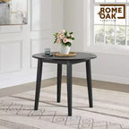 ROME + OAK Hinged Drop Leaf Dining Table Round Tabletop