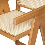 Christopher Knight Home Kelly Modern Minimalist Rubberwood Bar Stools with Cane Design (Set of 2)