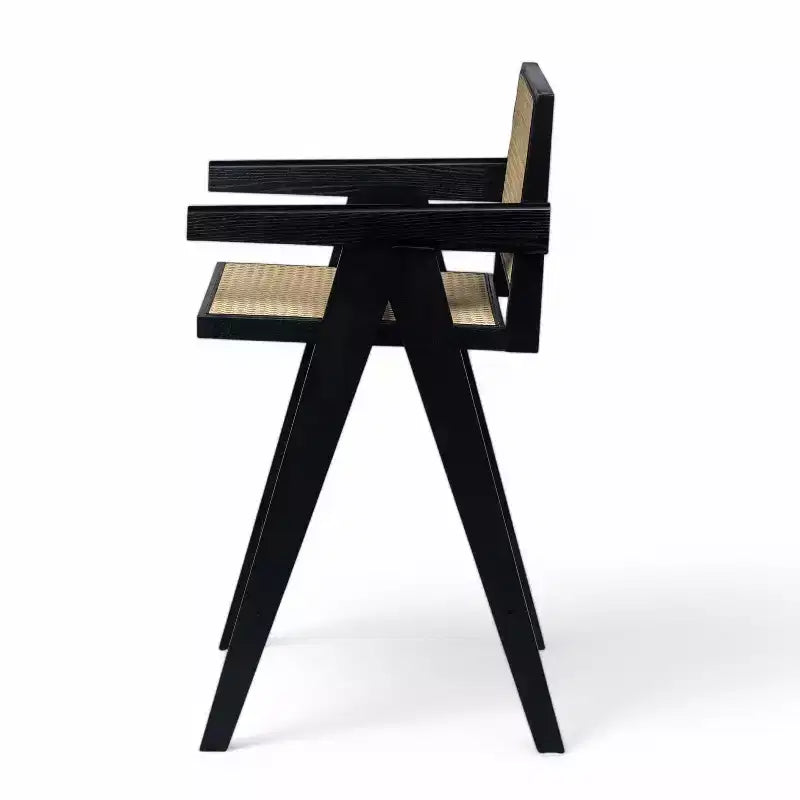 Christopher Knight Home Kelly Modern Minimalist Rubberwood Bar Stools with Cane Design (Set of 2)
