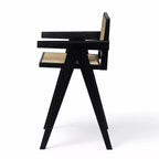Christopher Knight Home Kelly Modern Minimalist Rubberwood Bar Stools with Cane Design (Set of 2)