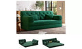 MooxvMoo 79 Modular Sectional Sofa Bed Convertible, Pudding Floor Sofa, Compression Sleeper for Living Room Bedroom, Dark Green