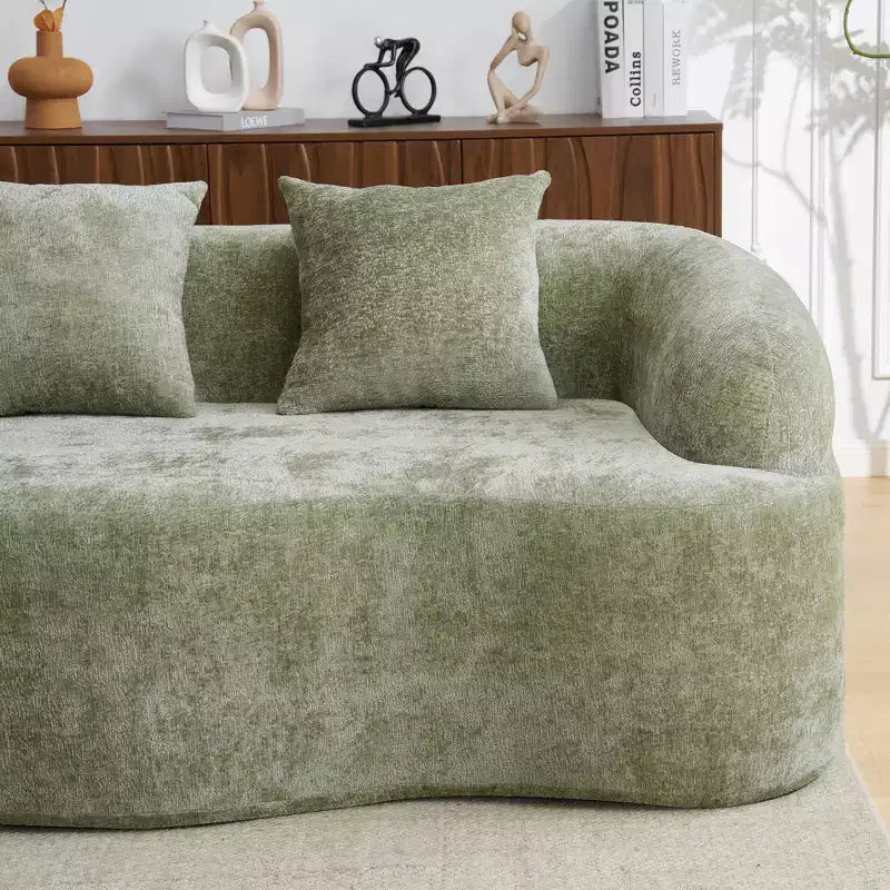 GDFStudio Belmont 104 Full Compression L-Shape Modular Chenille Upholstered Sectional Sofa