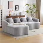 GDFStudio Belmont 104 Full Compression L-Shape Modular Chenille Upholstered Sectional Sofa