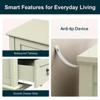 Heynemo Modern Painted 3-Drawer Nightstand